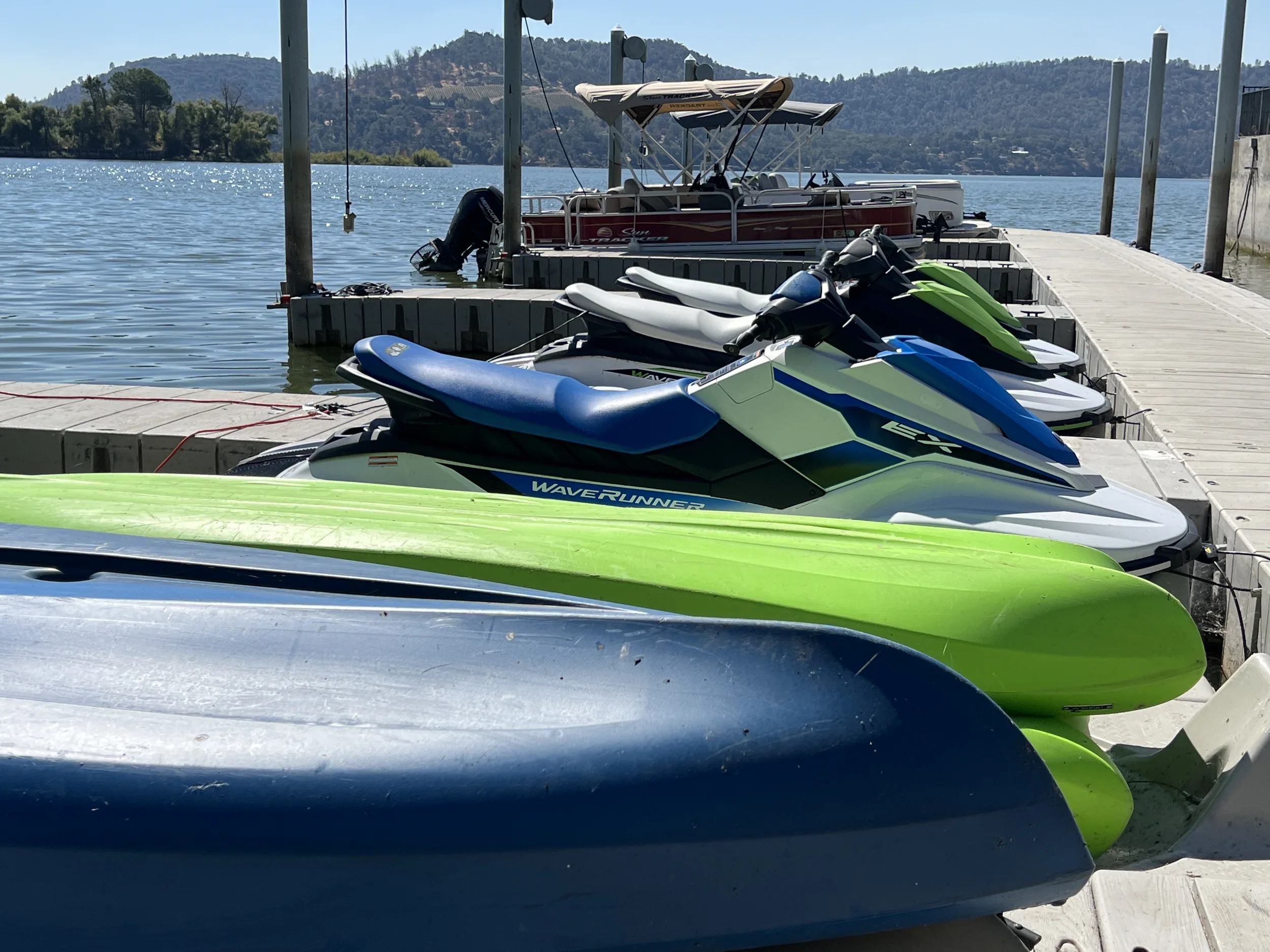 Rent one of our pontoon boats, bass boats, Waverunner or kayaks