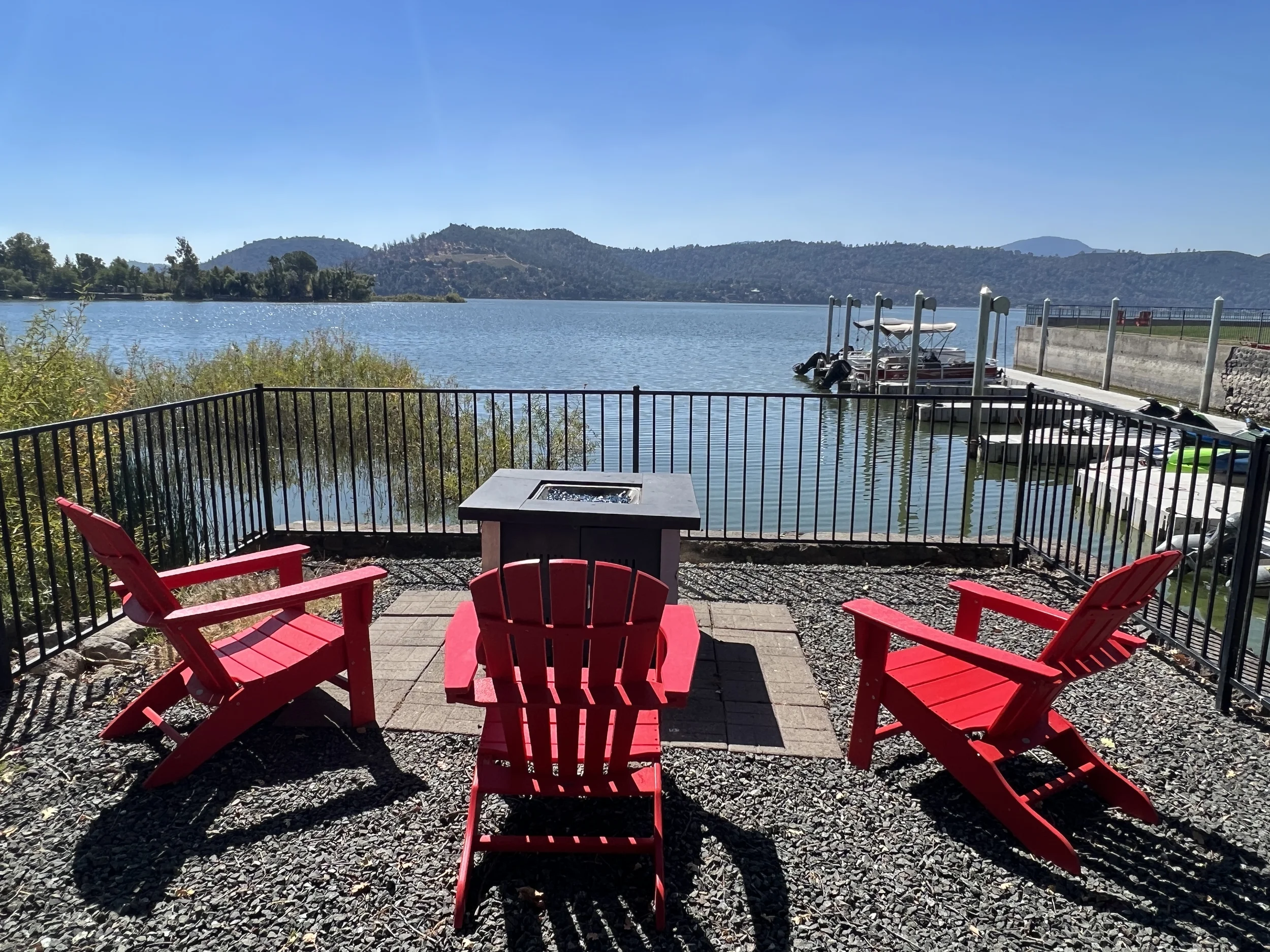 Guest can enjoy the views and ambiance of our Lakeside firepit