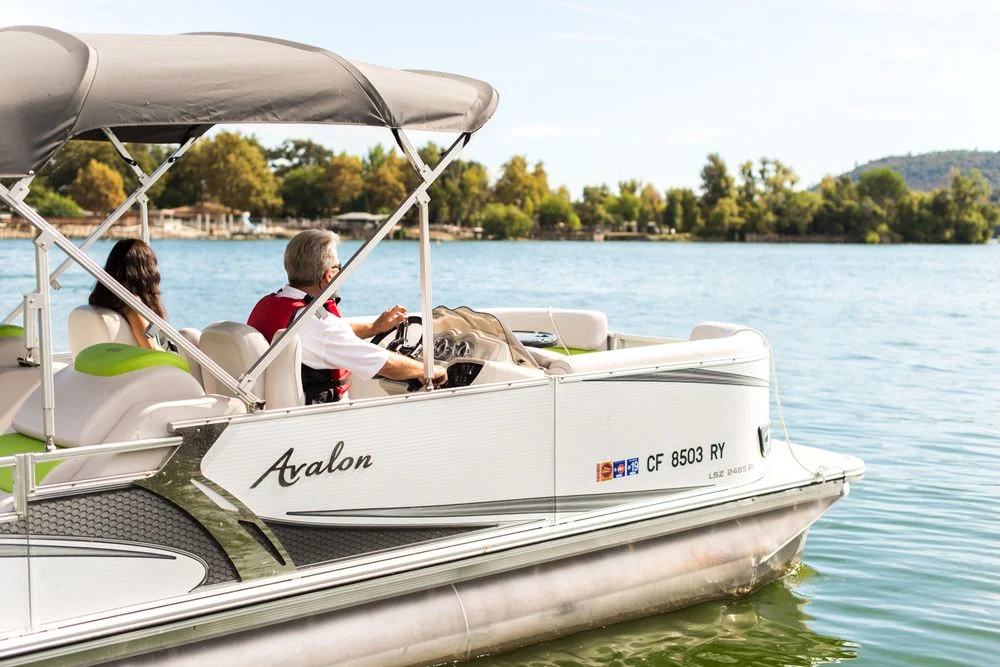 Guests can rent on of our pontoon boats to relax on Clear Lake